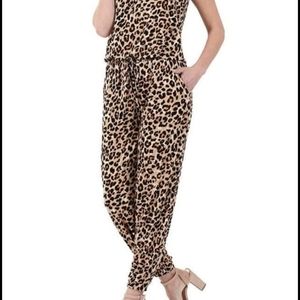 Cheetah print jumpsuit